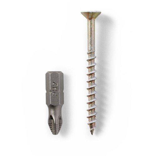 Gladiator® Kleurschroeven lichtgrijs (32st) met kruiskop aandrijving