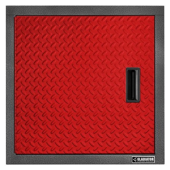 Gladiator® Garage Wandkast | 1-deurs (61x61cm) Racing Red | Garageworks.nl