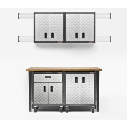 Gladiator® Werkbankkast met 1 lade en 2 deuren | RTA (79x71x46cm)