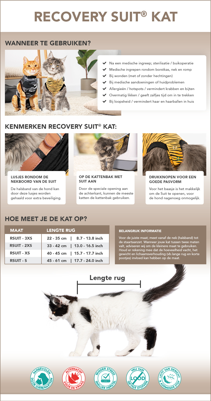 Informatie Recovery Suit Kat