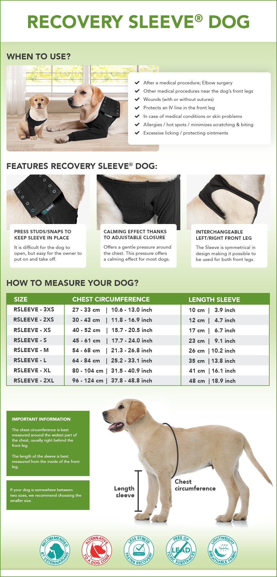 Information Recovery Sleeve dog