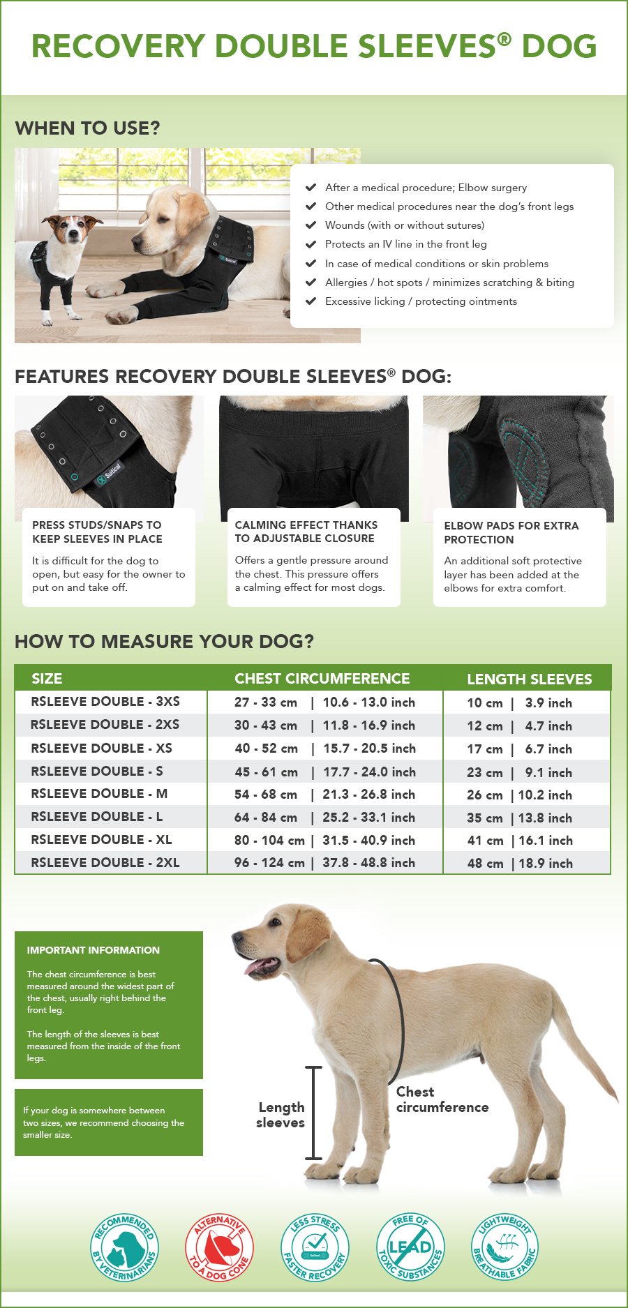 Information Recovery Double Sleeves Dog