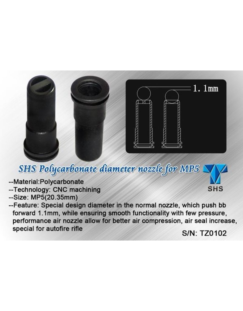 SHS MP5 Polycarbonate diameter nozzle