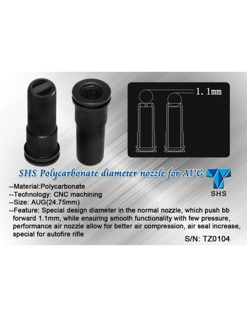 SHS AUG Polycarbonate diameter nozzle