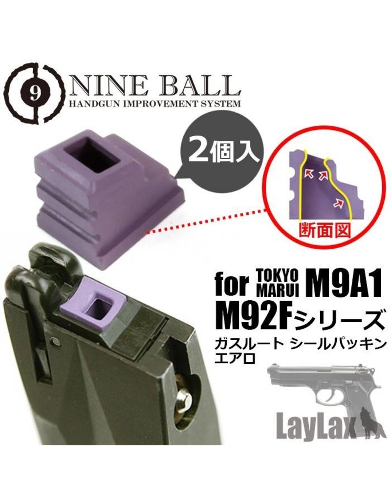 Nine Ball TM-MK23/M9A1/M92F Series Gas Route Packing Aero 2pcs