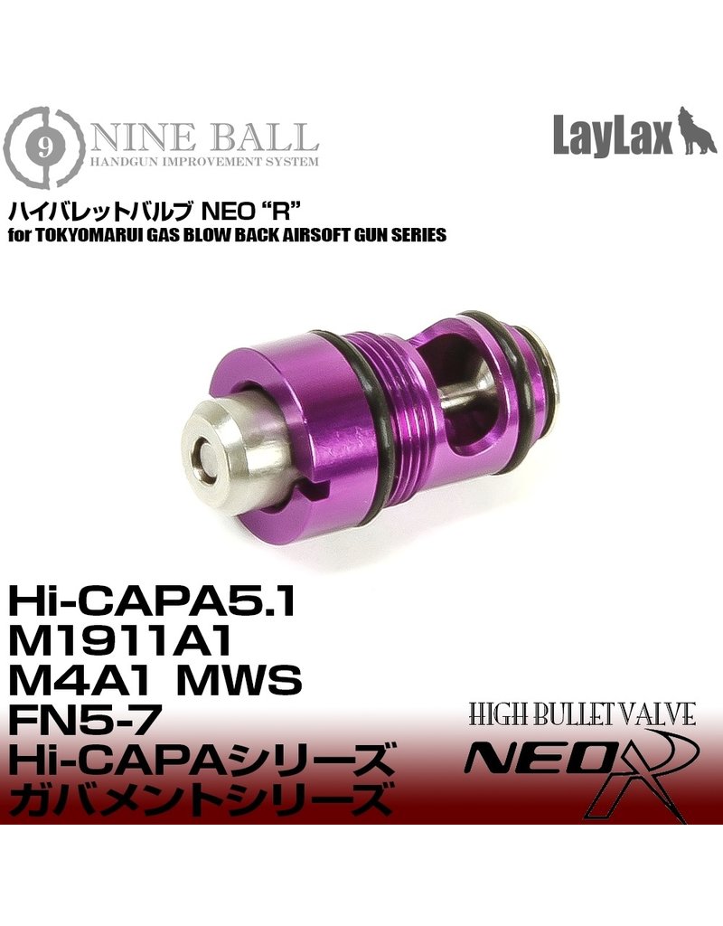 Nine Ball High Bullet Valve NEO R Hi-CAPA Series/Colt Government Series/M45A1/FN5-7/M4A1 MWS