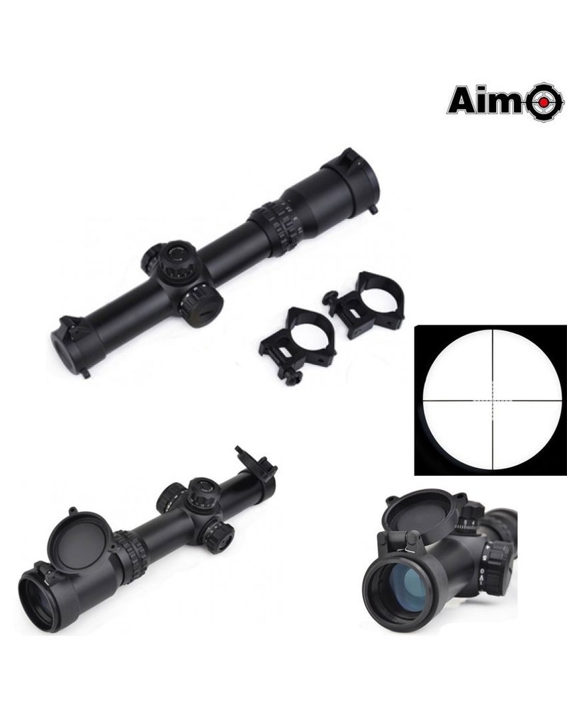 Aim-O 1-4x24SE Tactical Scope Black (red green reticle)