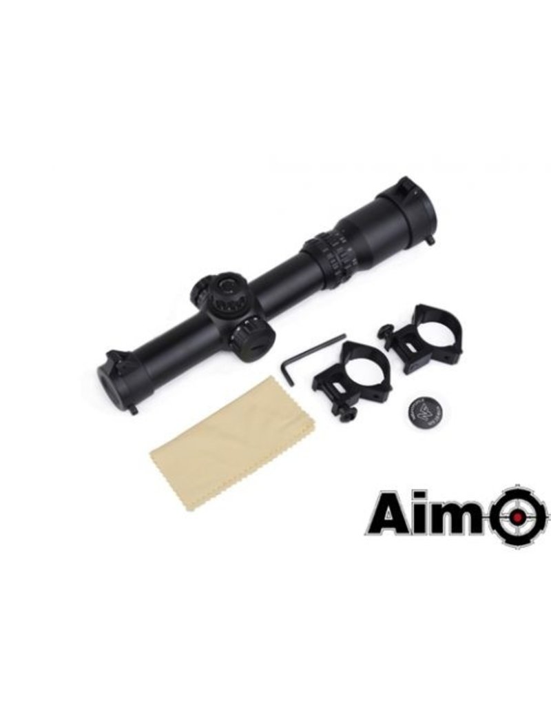 Aim-O 1-4x24SE Tactical Scope Black (red green reticle)