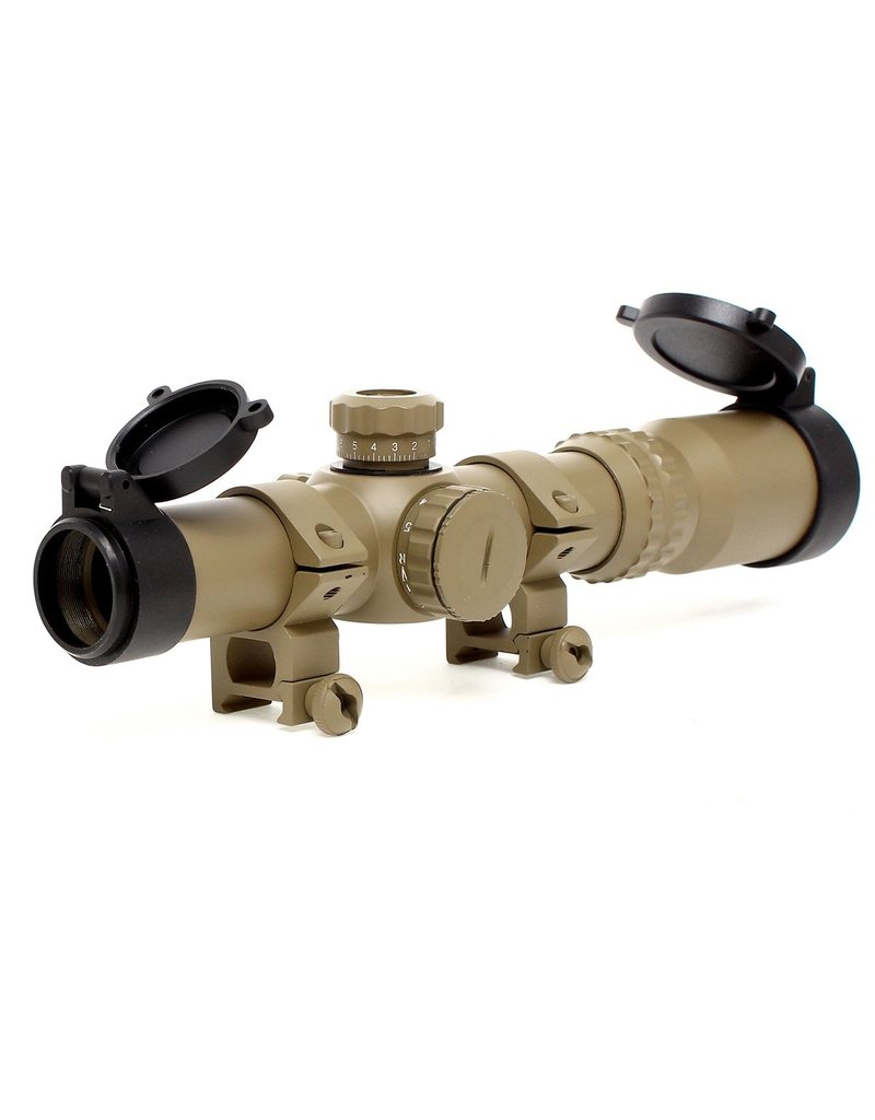 Aim-O 1-4x24SE Tactical Scope Dark Earth (red green reticle)