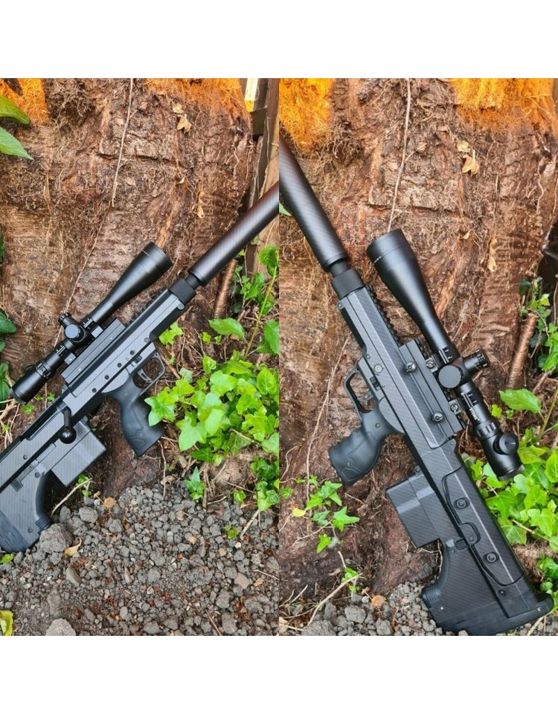 One Shot Airsoft Gun Skin SRS A1/A2 Carbon Fiber