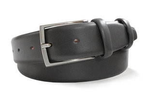 Robert Charles Charcoal leather trouser belt