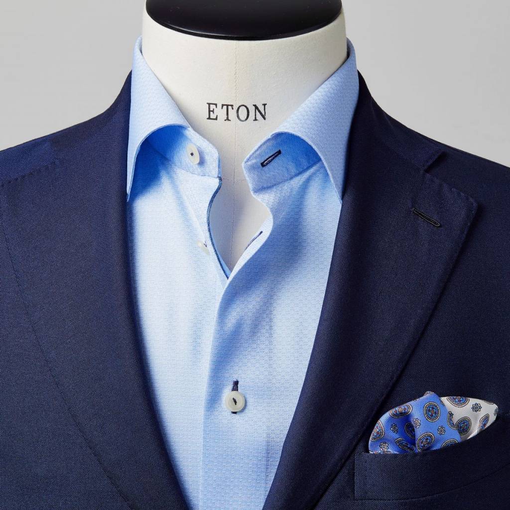 Eton Textured Poplin with piping