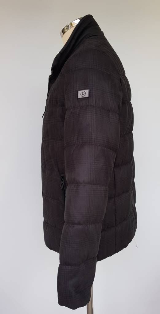Bugatti Charcoal Brushed Checked Outdoor Jacket