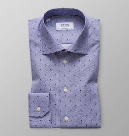 Eton Woven poplin with perched bird print