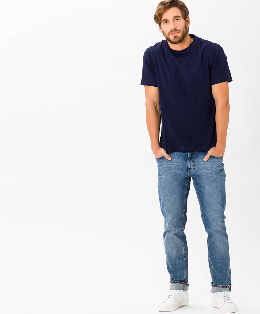 Navy Blue Crew neck T-shirt - James Of Montpellier