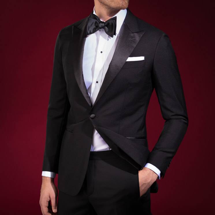 thumbnail image 2 of 100% Formal Silk Self-Tie Bow Tie - Classic Black For Weddings & Black Tie Events 2 of 14
