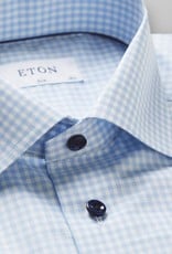 Eton Gingham check poplin with Navy button