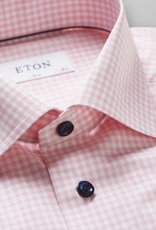 Eton Gingham check poplin with Navy button