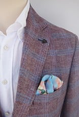Roy Robson Dusty red jacket with pale blue check