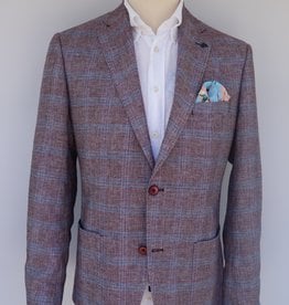 Roy Robson Dusty red jacket with pale blue check