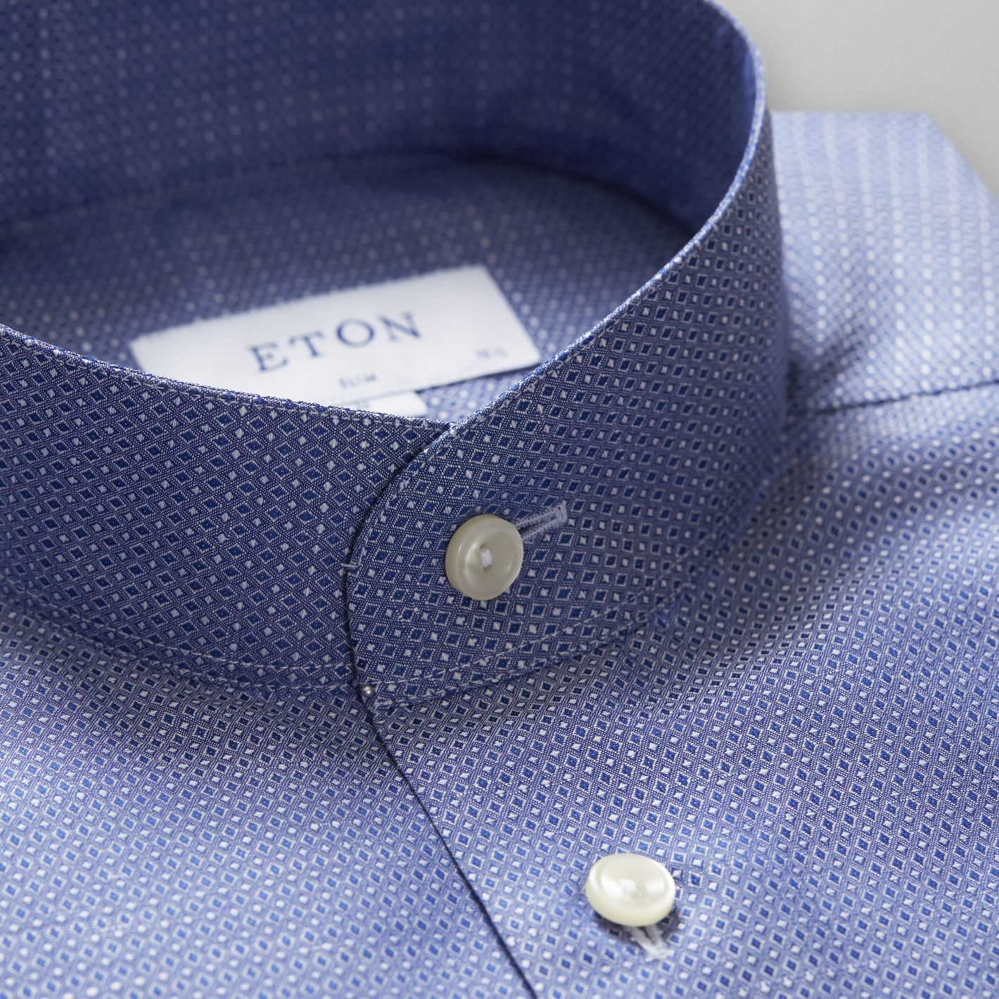 Eton Mandarin Collar with diamond print