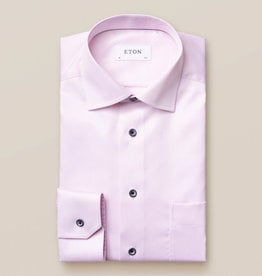 Eton Signature twill with Contrast button