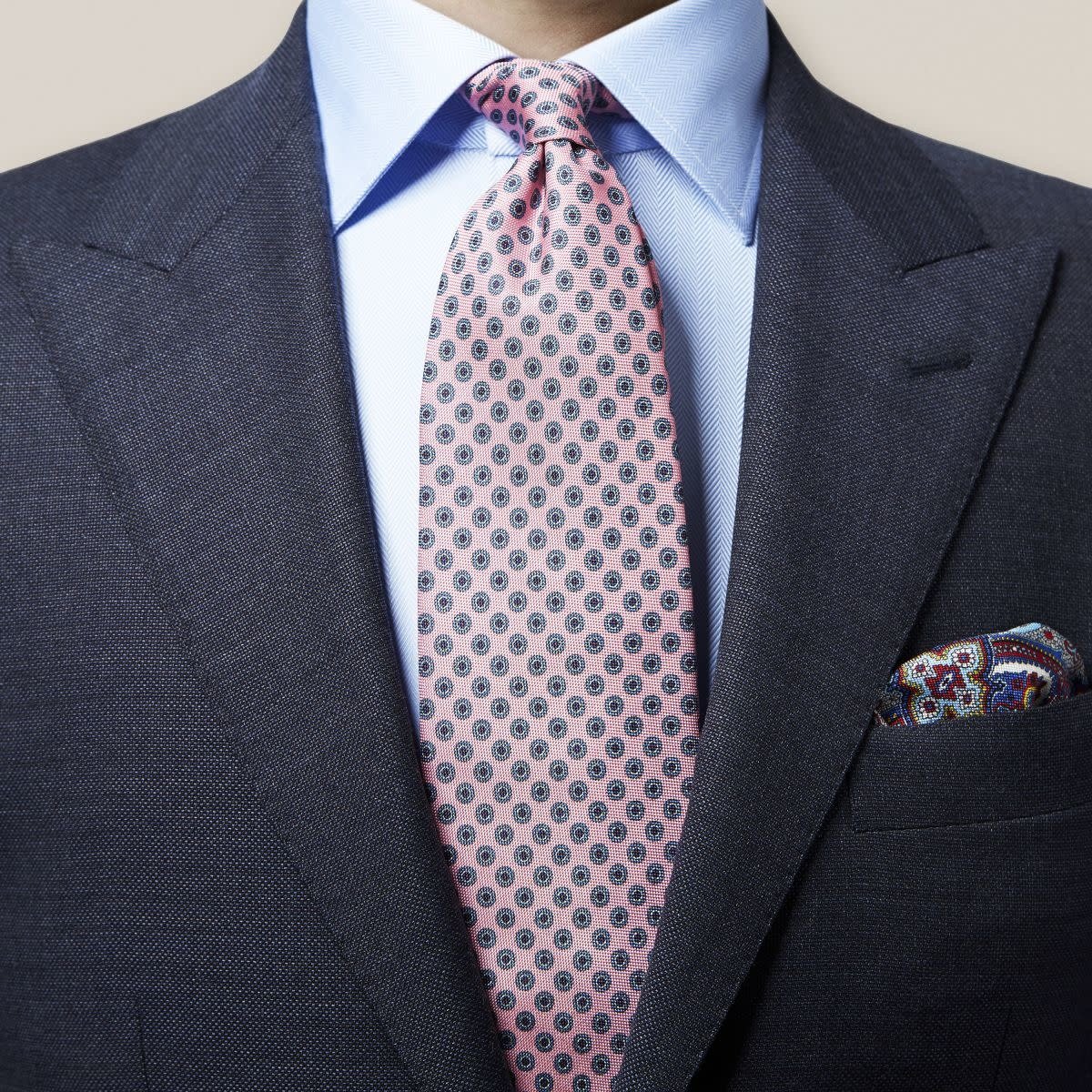 Eton Pink Geometric Tie