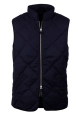 Stenstroms Navy Diagonal Quilted Gilet