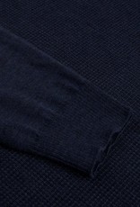 Stenstroms Blue Merino Textured Zip Cardigan