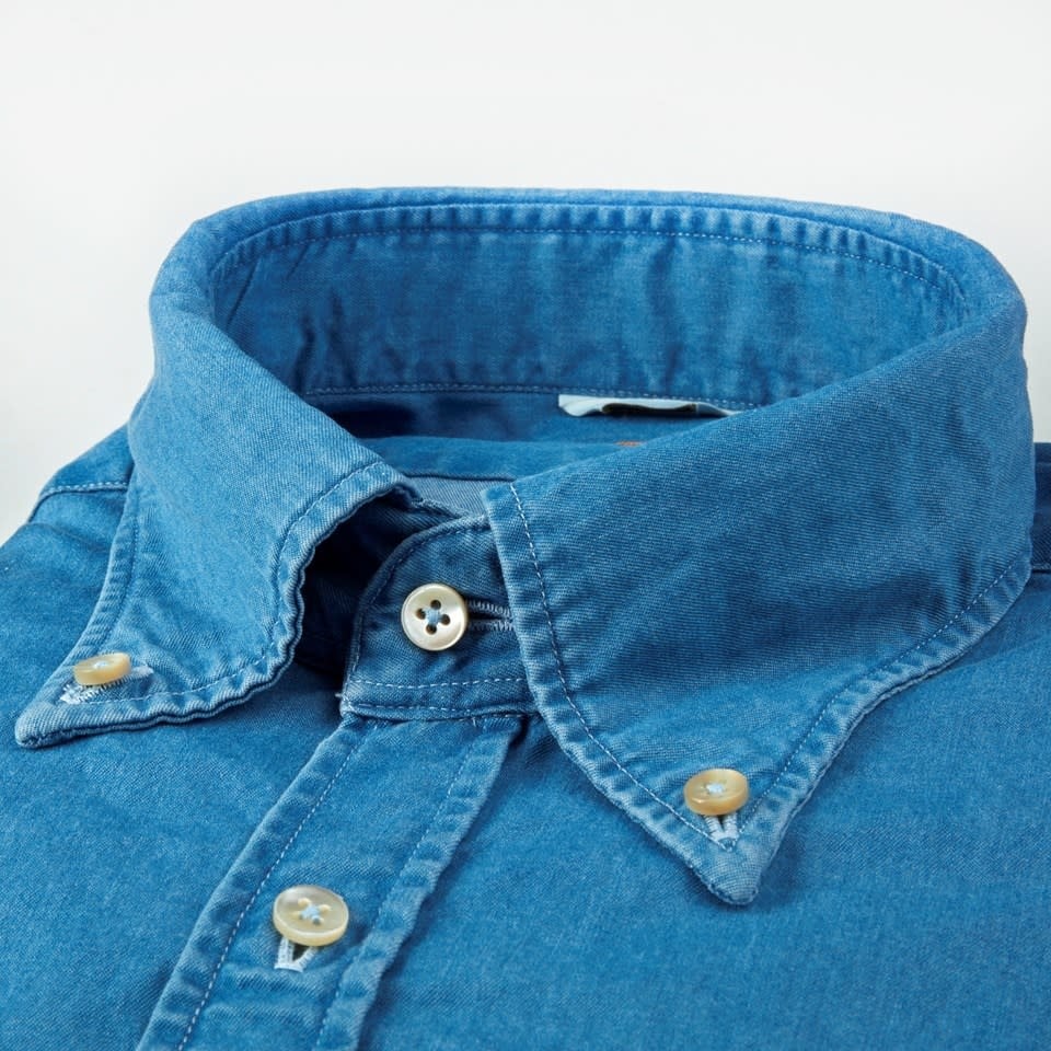 Stenstroms Button Down Denim Shirt - Fitted body