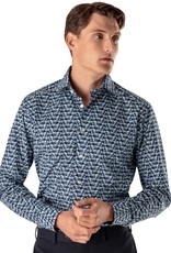 Eton Blue Fine Twill shirt - The Glass Print