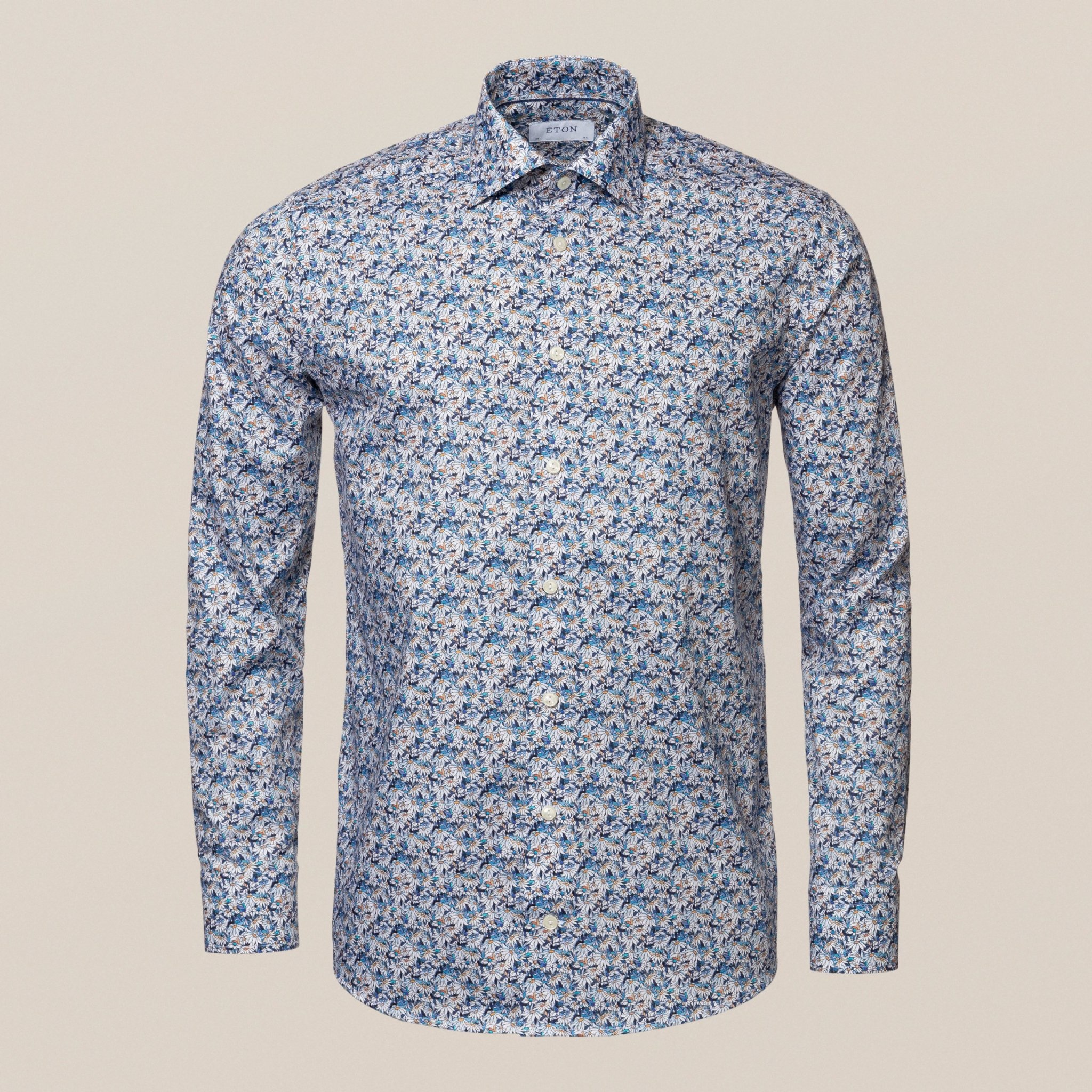 Eton Floral Daisy Print on Signature twill