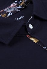 Stenstroms Pure Cotton Polo shirt with floral trim