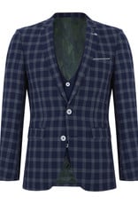 Remus Uomo Navy Blue 3 piece suit with check jacket