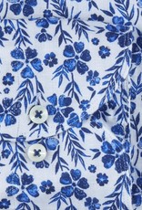 Stenstroms Blue Floral Linen shirt - Fitted Body