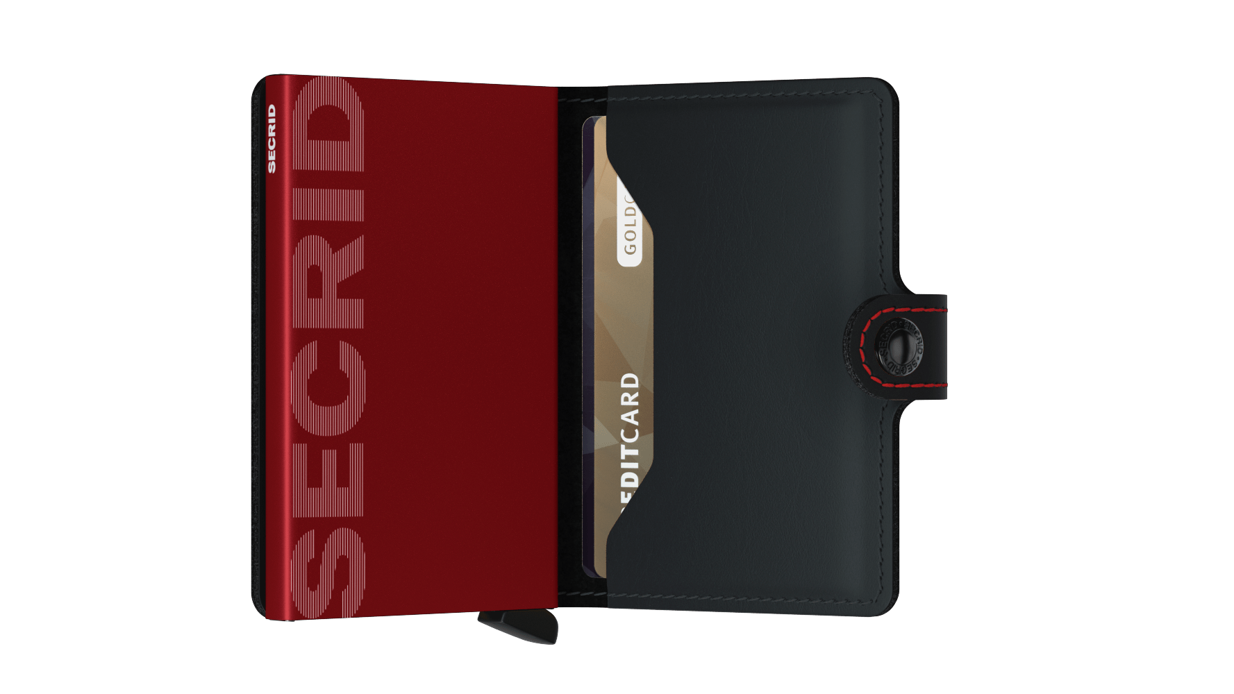 Secrid Matte Black/Red Mini Wallet