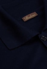 Stenstroms Navy merino cardigan with collar