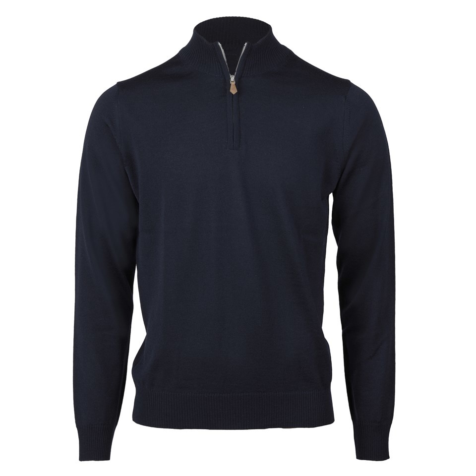 Stenstroms Half zip merino black