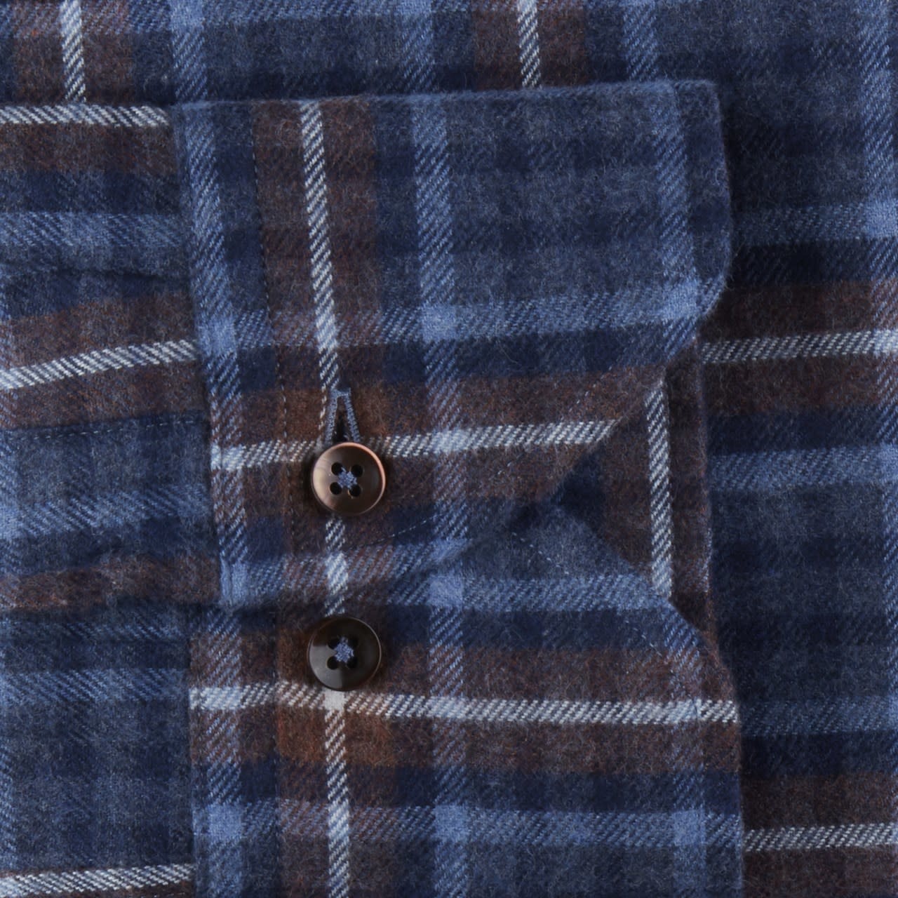 Stenstroms Fitted Body Checked Flannel Shirt