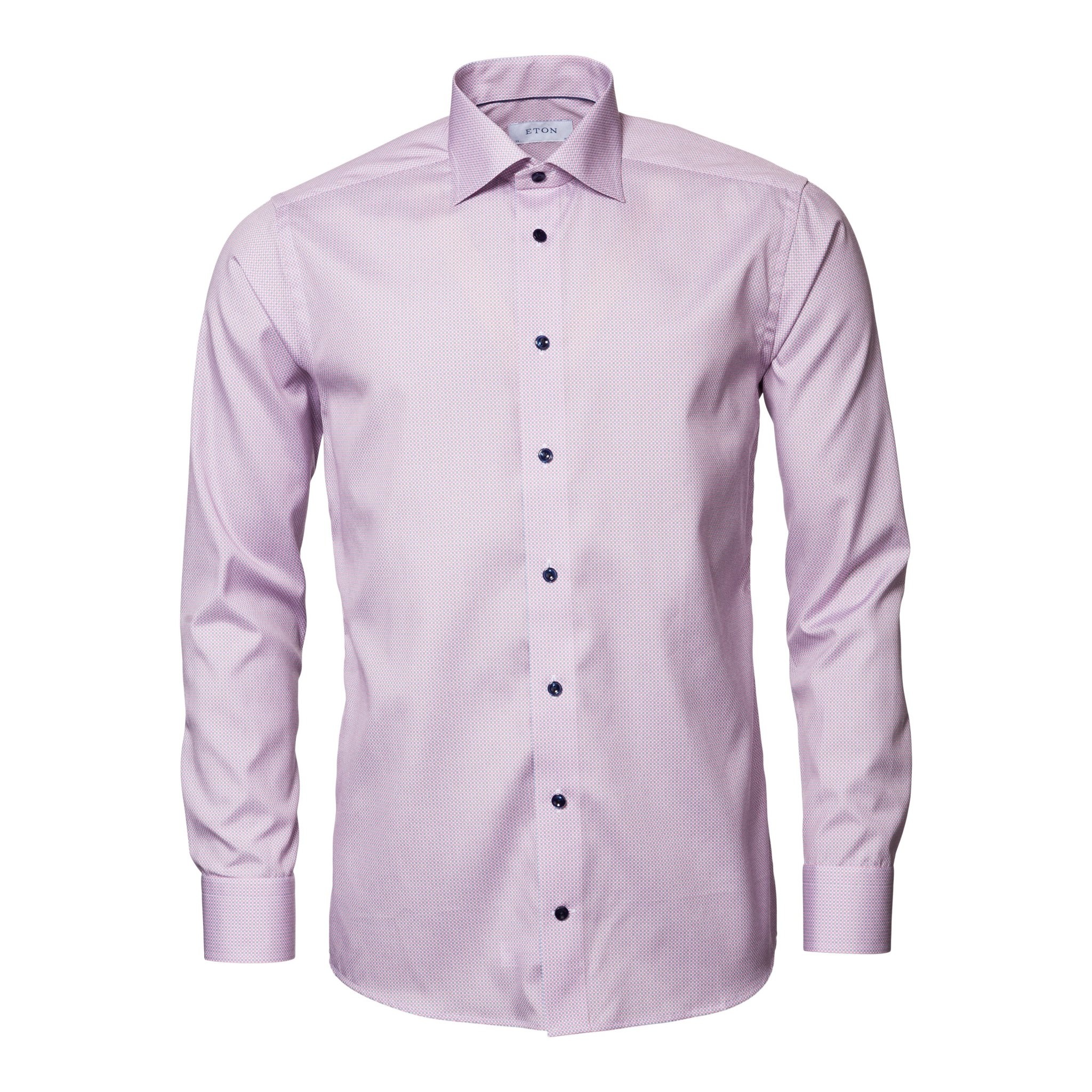 Eton Pink/Navy Print with navy button