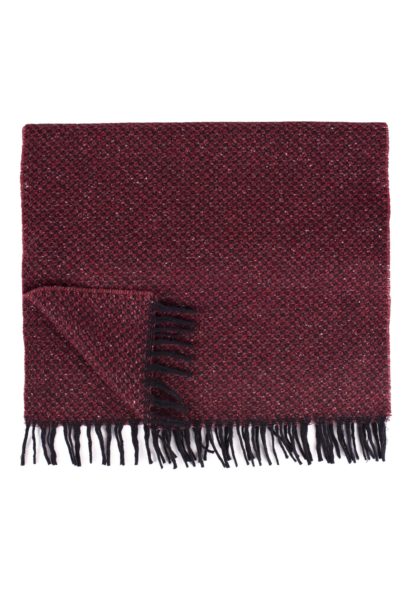 Roy Robson Red Textured Wool Scarf