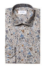 Eton Floral Print Fine Twill Shirt