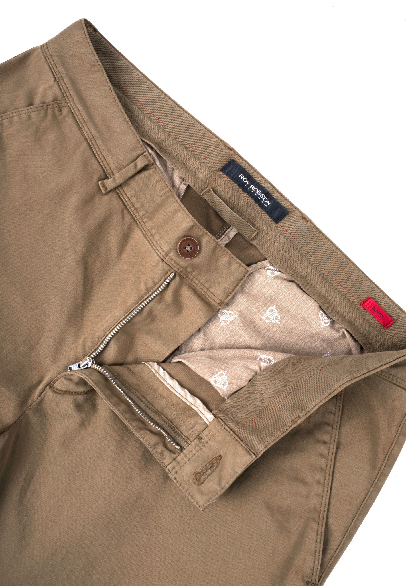 Roy Robson Slim fit pure cotton stretch chino - Taupe