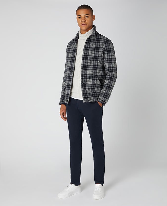 Remus Uomo Tapered Fit Casual Overshirt Jacket