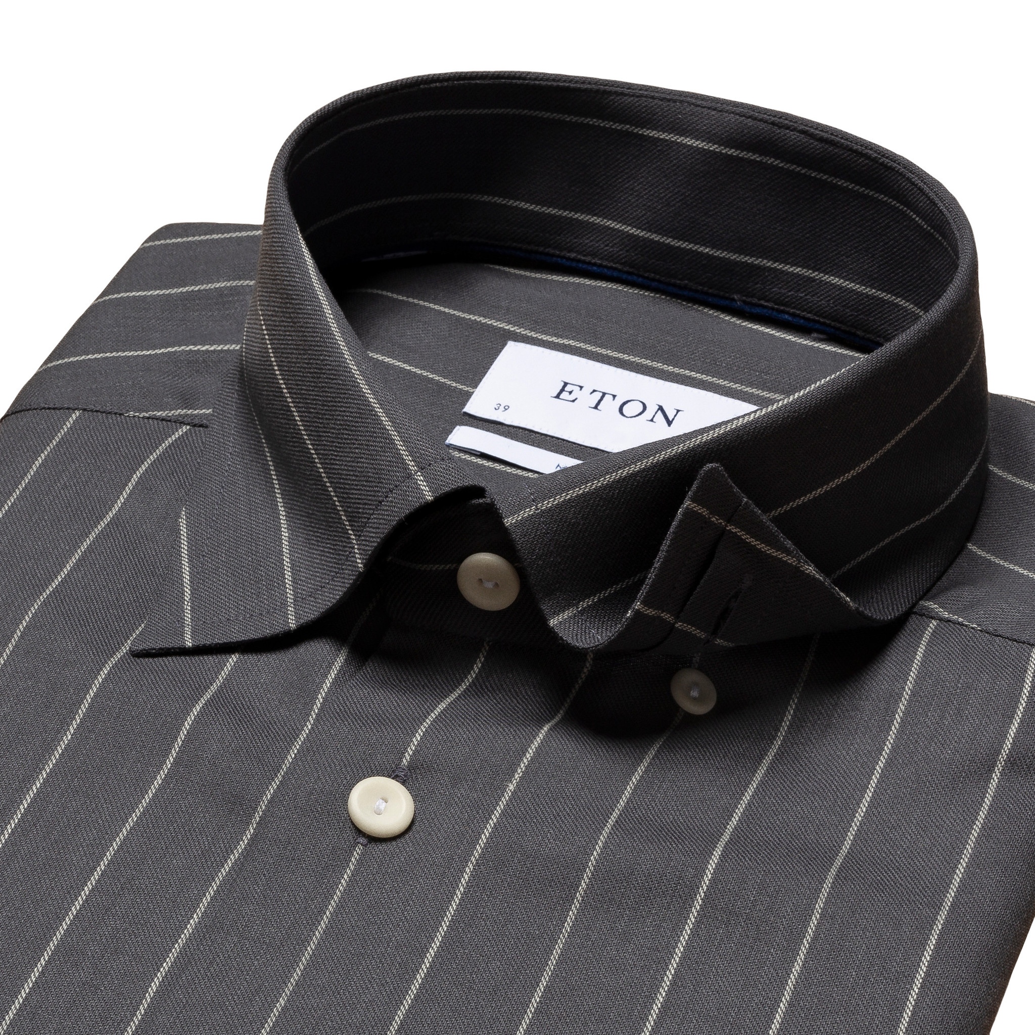 Eton Luxury Brushed Striped Merino Wool shirt