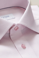 Eton Pale Pink Textured twill with pink button