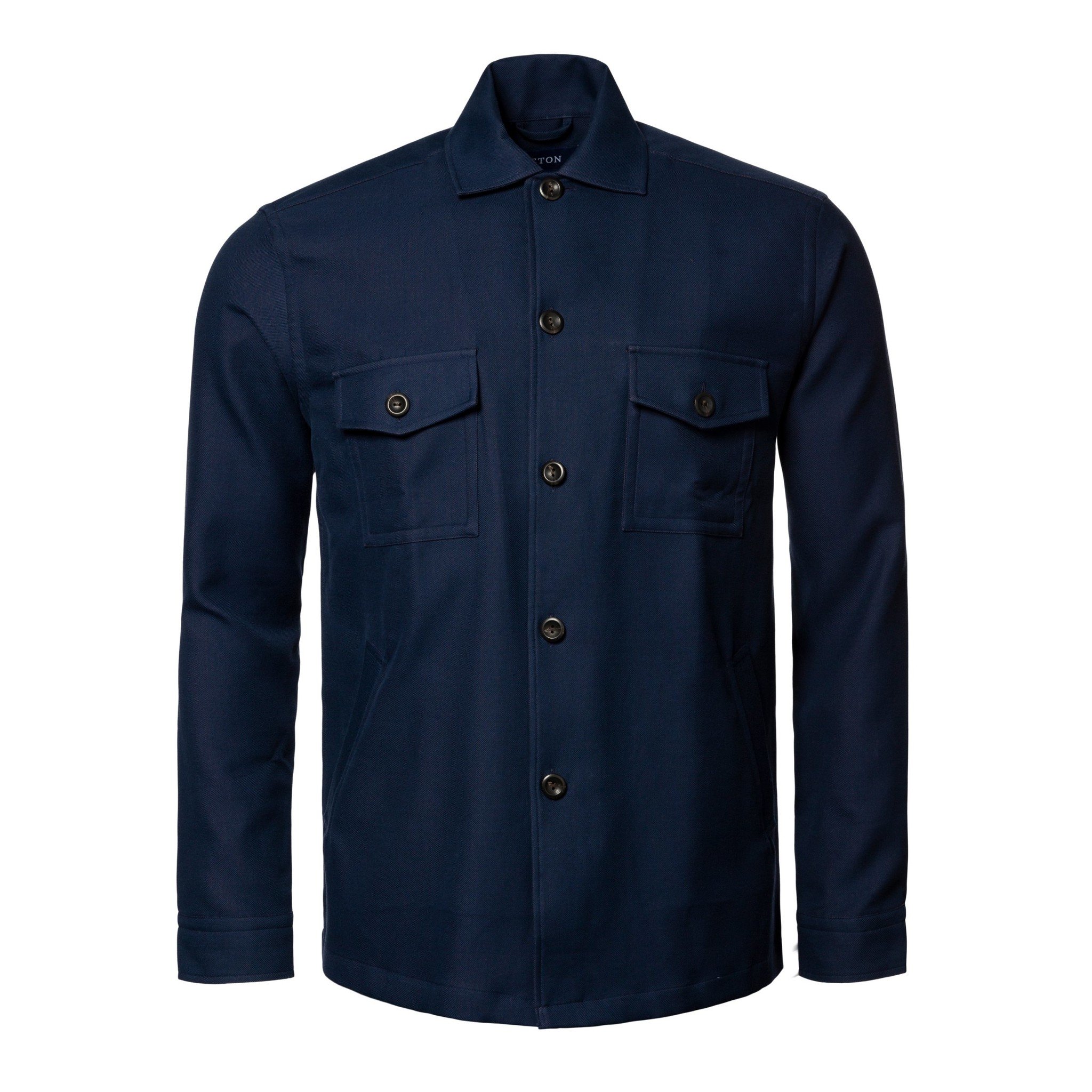 Eton Blue Twill Overshirt