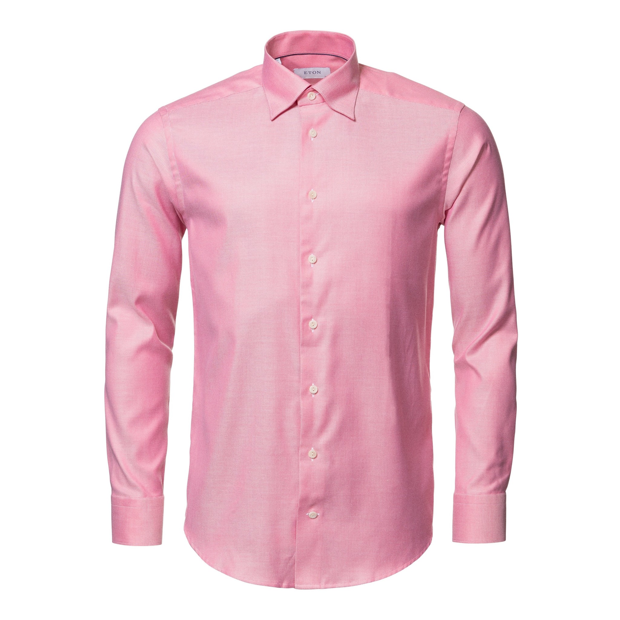 Eton Pink Stretch Tencel shirt with button under collar