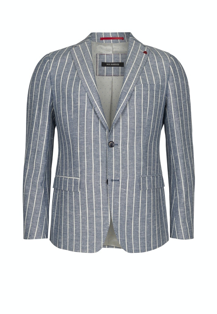 Roy Robson Light Blue Chalk Stripe Linen/cotton jacket