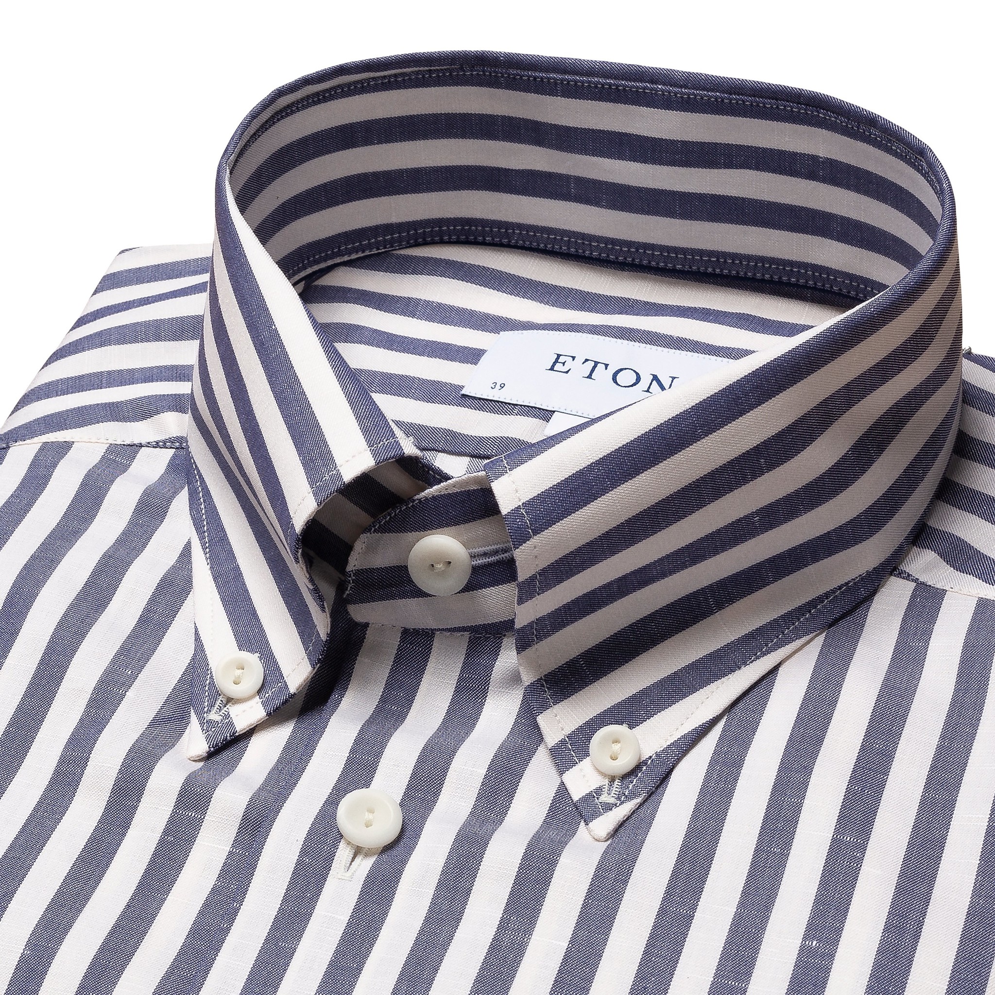 Eton Wrinkle Free cotton/linen striped shirt